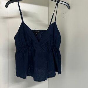 Navy Blue Women's Spaghetti Strap Top